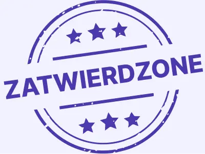 Blue approved stamp icon